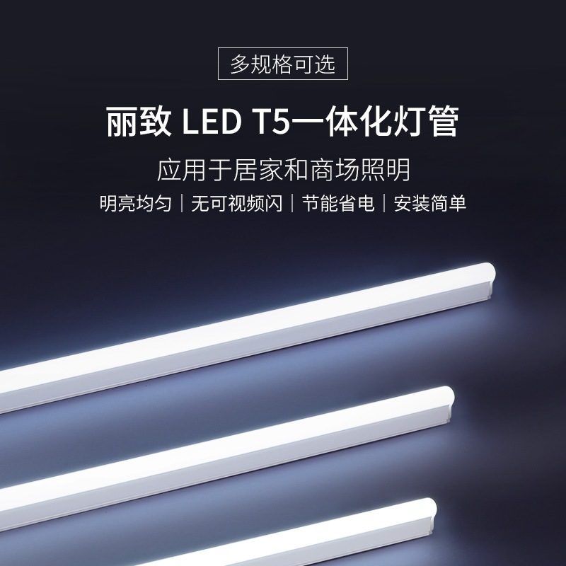 Luz LED T5 Integrada para Vitrinas, Luz para Exhibidores, Tubo LED T5, Tira de Luz Fluorescente LED T5 de Alto Brillo