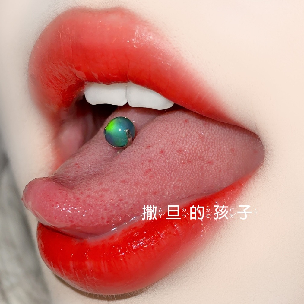 F136 Titanium Alloy Tongue Nail Nebula Opal Tongue Barbell Tongue Ring Piercing Jewelry Wholesale detail image 13