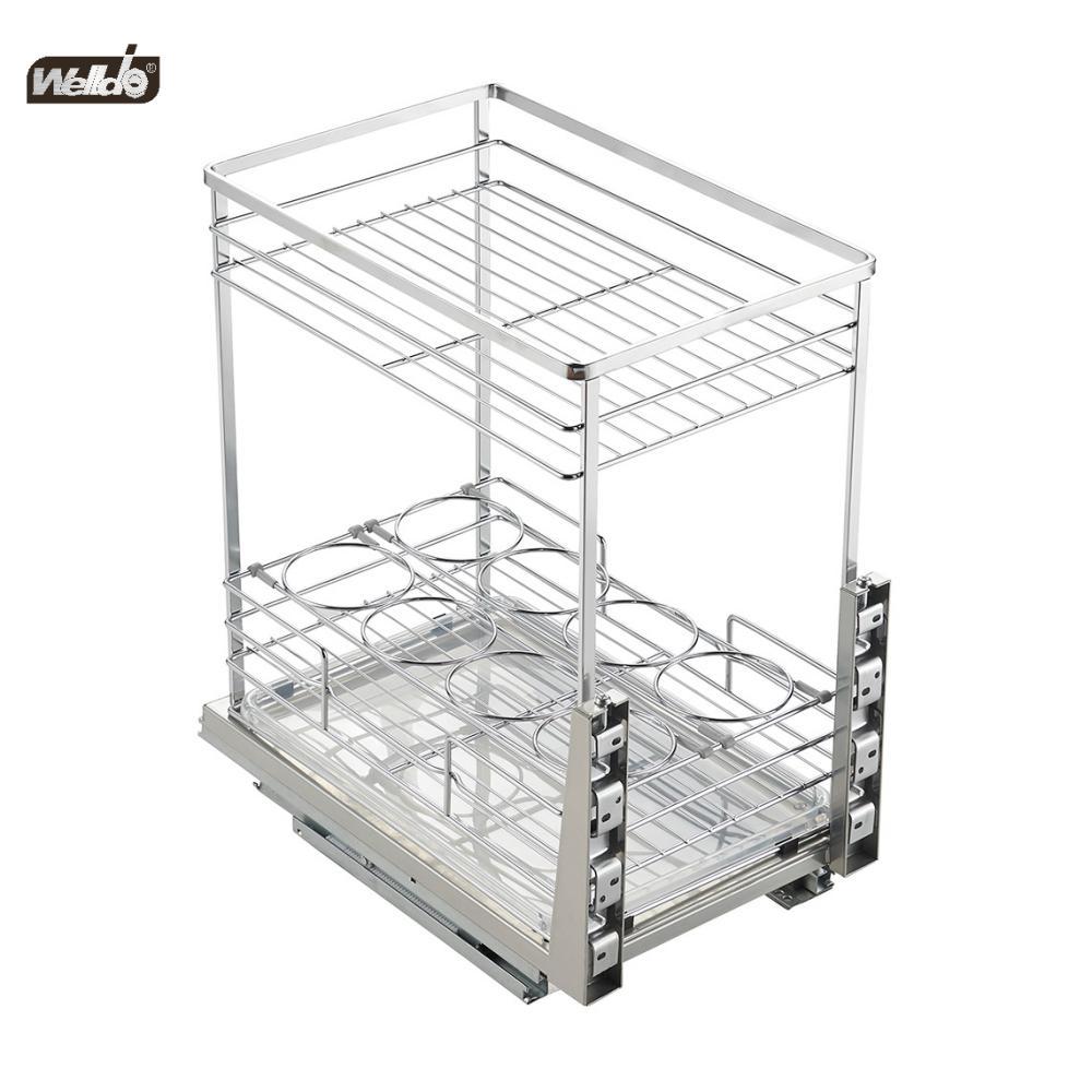Welldo纬东 厨房地柜2层抽屉式拉篮橱柜2层抽屉式收纳拉篮