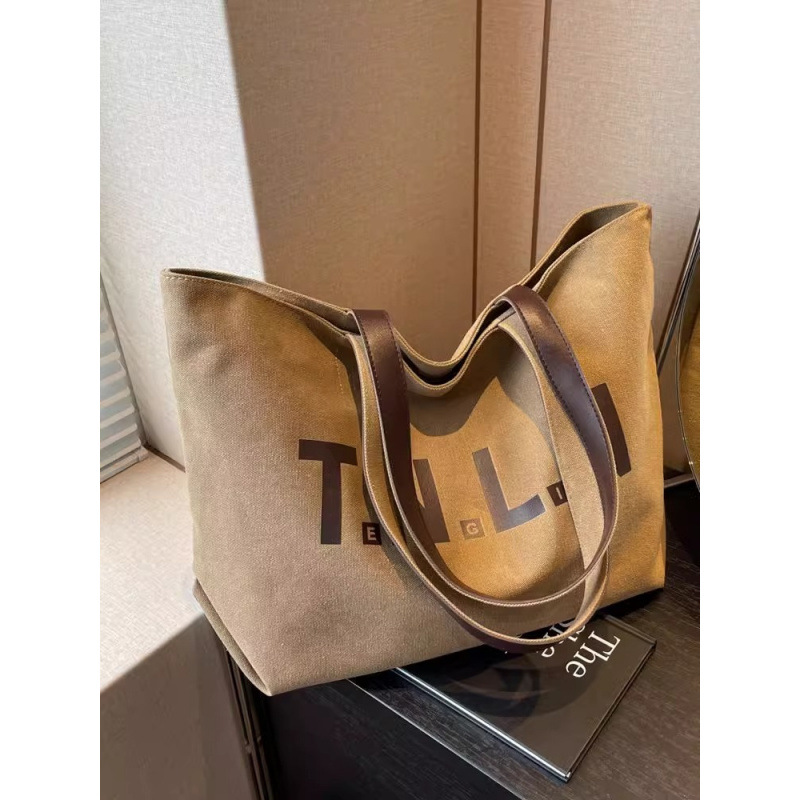 Capacious shopping bag, universal one-shoulder bag, for students
