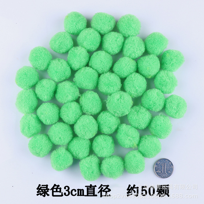 1 grande, mediano y pequeño color de alta Bola de piel elástica bricolaje bola de peluche Bola de piel Bola de brillo jardín de infantes material hecho a mano Bola de piel