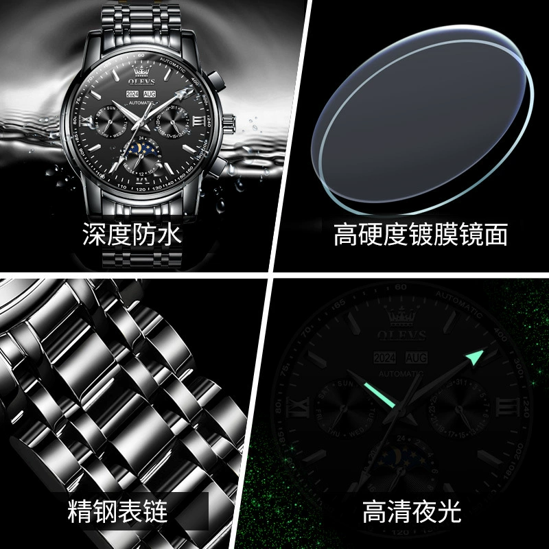 Mechanical universal mechanical watch, waterproof swiss watch, men's watch, fully automatic