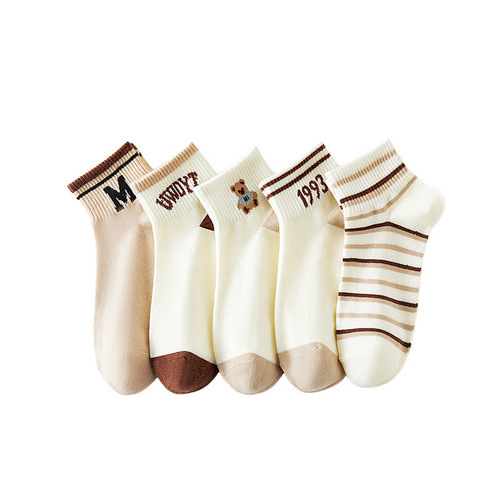 Women's Summer Thin Slip-On Socks, INSPopular Style, Versatile and Cute, Student Edition, Low Top, Short Length, Korean Style