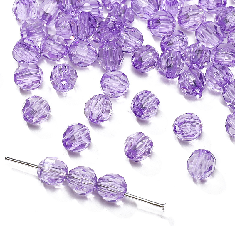 Acrílico de color mixto 32 cuentas transparentes de ángulo de corte DIY hechas a mano antiguas pinzas de pelo collar pulsera accesorios de material de cuentas image 19