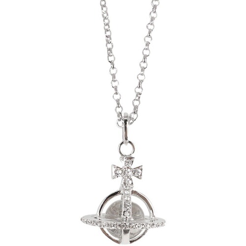 The Queen Mother's three-dimensional Saturn glass ball ORB necklace sweater chain light luxury niche high-end clavicle chain versatile