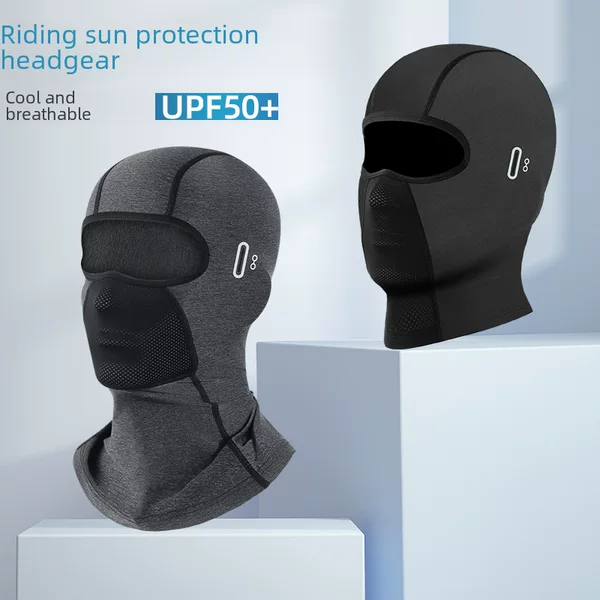 Cross-border wholesale summer sunscreen outdoor motorcycle riding headgear men's quick-drying breathable UV-resistant ice silk mask