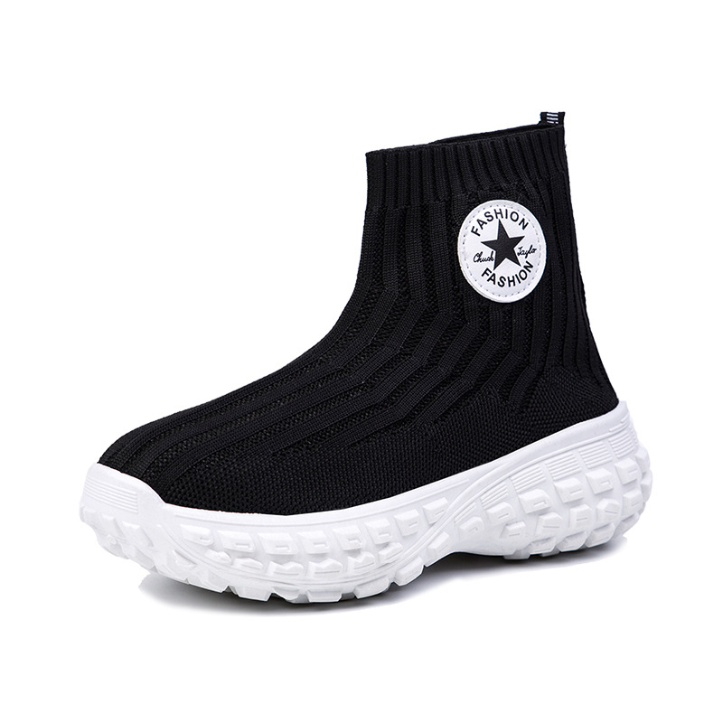 Spring And Autumn New Light Ladies Solid Bottom Socks Shoes High Top Sports Breathable Mesh Wholesale_voghion.com