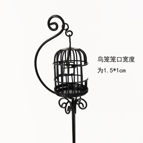 ob11 doll house miniature furniture wrought iron birdcage model doll house ornaments garden courtyard succulent ornaments micro view