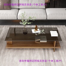 钢化玻璃茶几小户型客厅家用现代简约办公室正方形茶桌网红风佛山