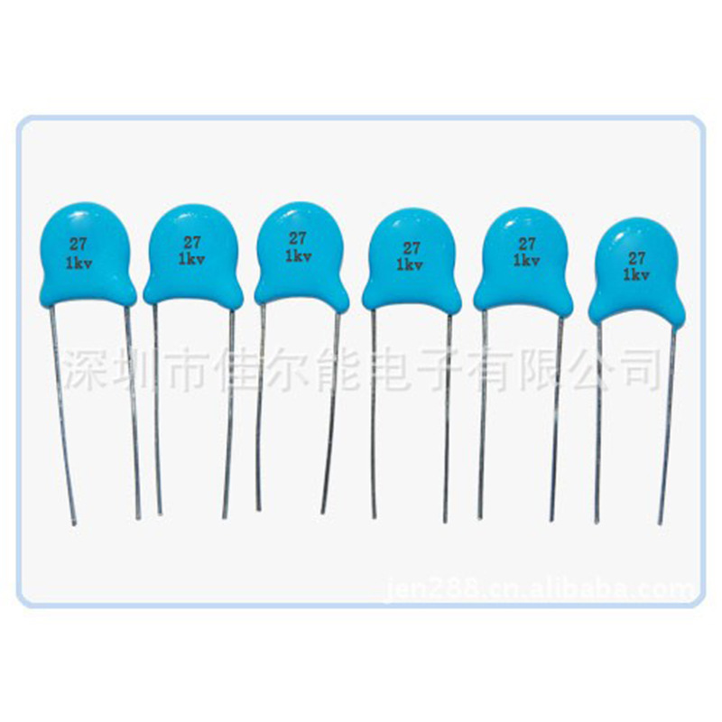 供应陶瓷电容器 27PF1KV 中高压瓷片电容器 厂家直销