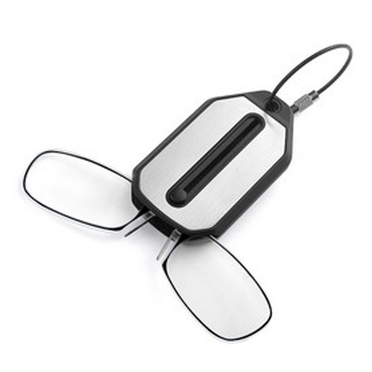Tipos de fijación de nariz para gafas de lector convenientes tipo plegable ultra delgada gafas de lector ultraligeras de alta definición llavero gafas de lector sin piernas