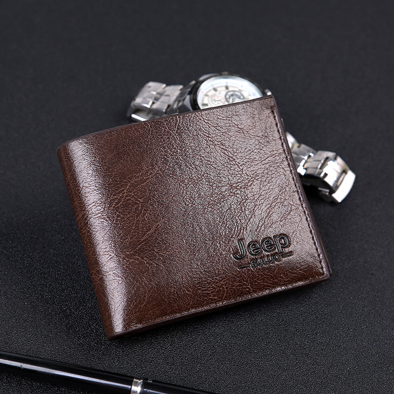 Foreign Trade Men's Wallet Short Soft Casual Wallet Young Student Business Wallet Cross-border Hot Selling Business Card Holder