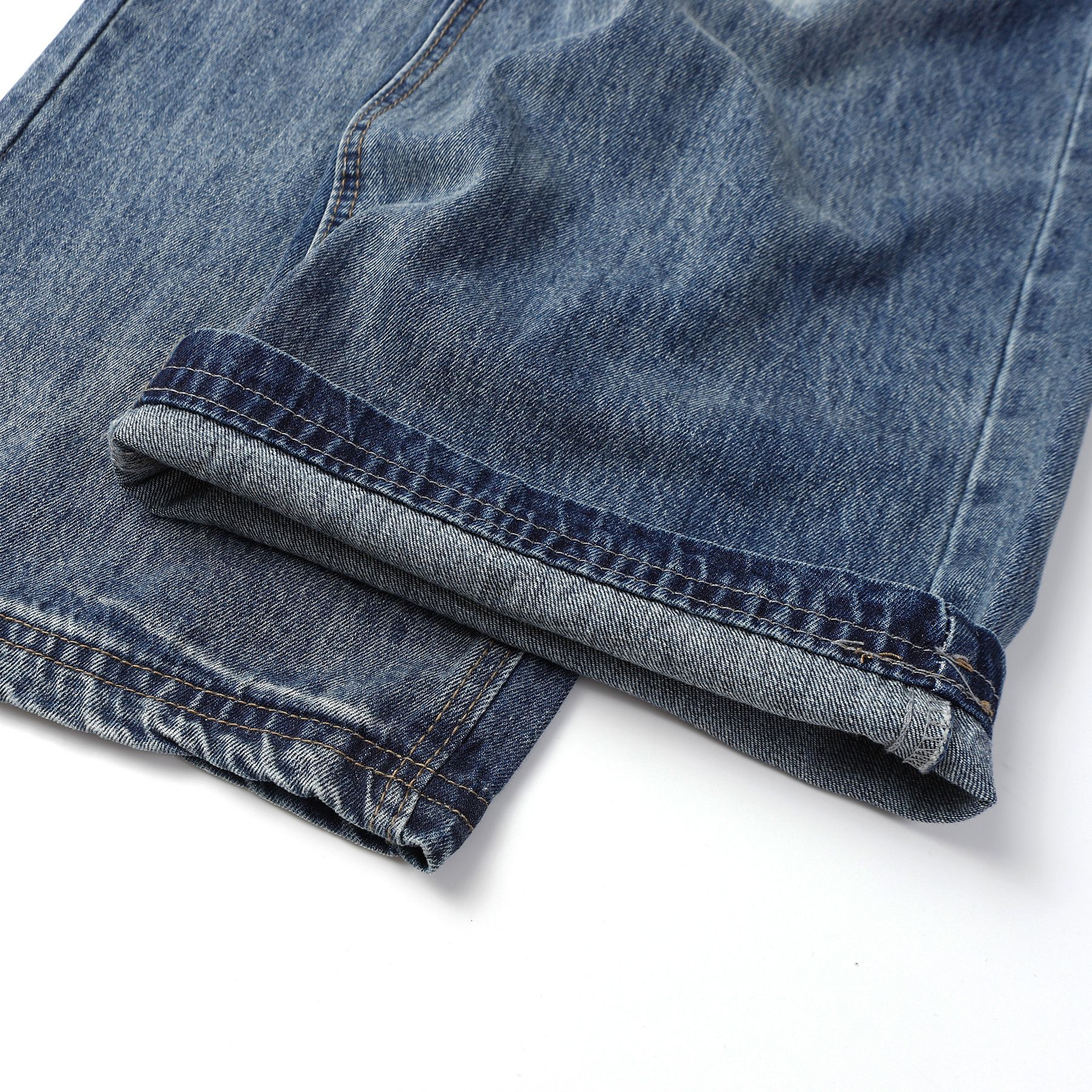 YON MODISH Vêtements pour hommes 2024 Automne Nouveau produit Meichao High Street Lavable Polyvalent Jeans à jambe droite_voghion.com