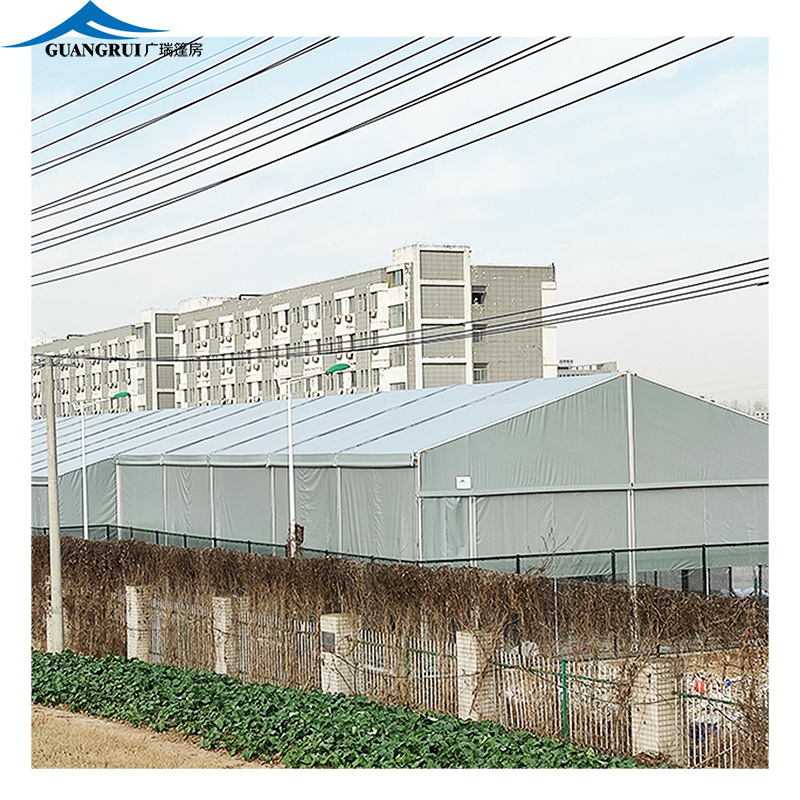 灰白色铝合金体育篷房篮球足球场羽毛球篷房大型户外赛事活动蓬房