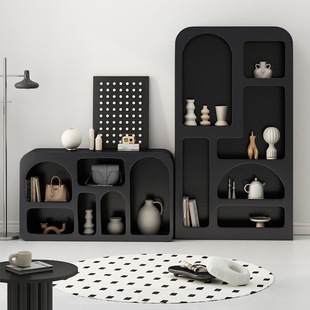 Living Room Shelving Unit Storage Display Cabinet Entryway Display Cabinet Decorative Cabinet Floor-Standing Bookcase Cave Cabinet Nordic Style