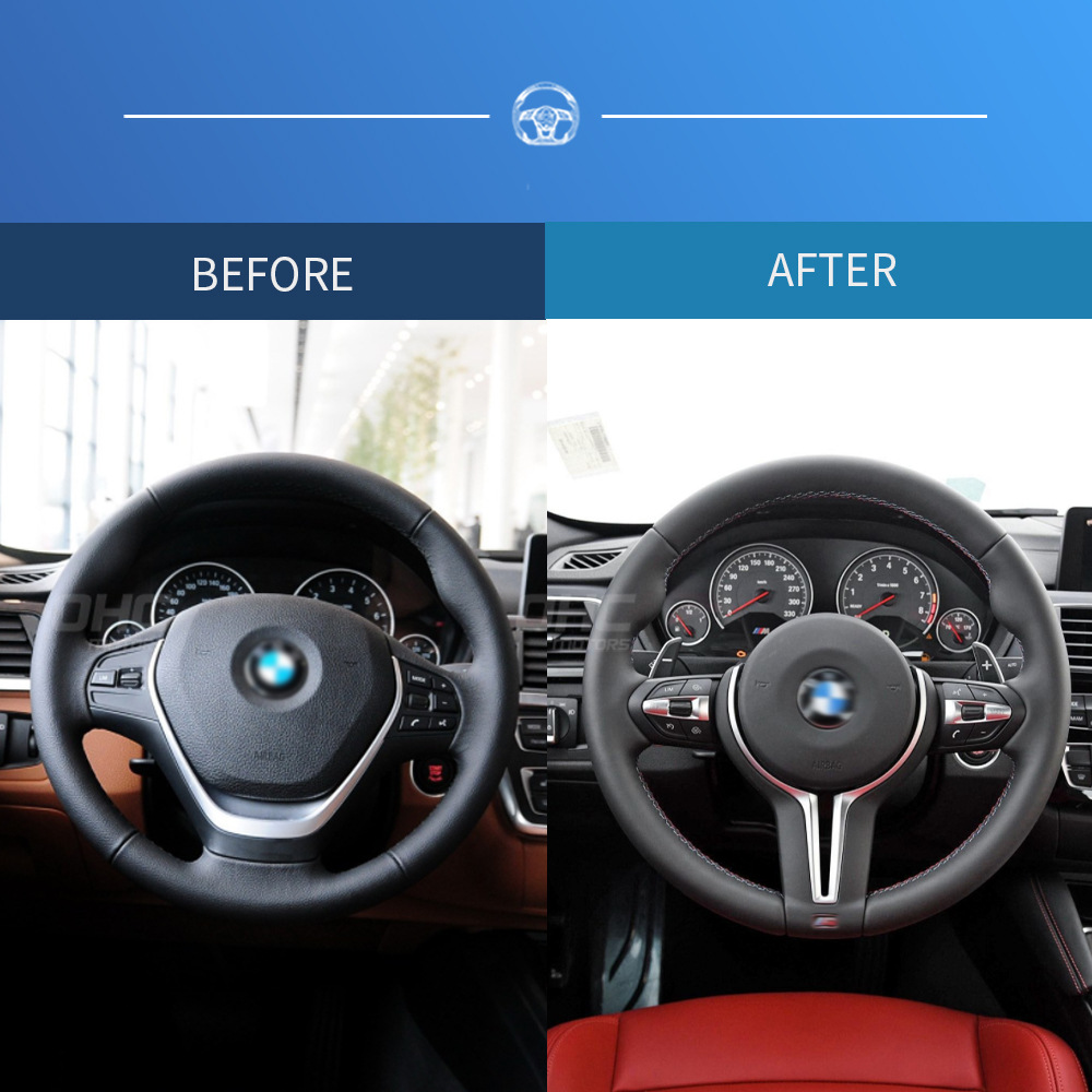 EU UK warehouse is suitable for BMW 1-7 Series, X1-6, M3-6 modification and upgrade of BMW full-leather steering wheel assembly