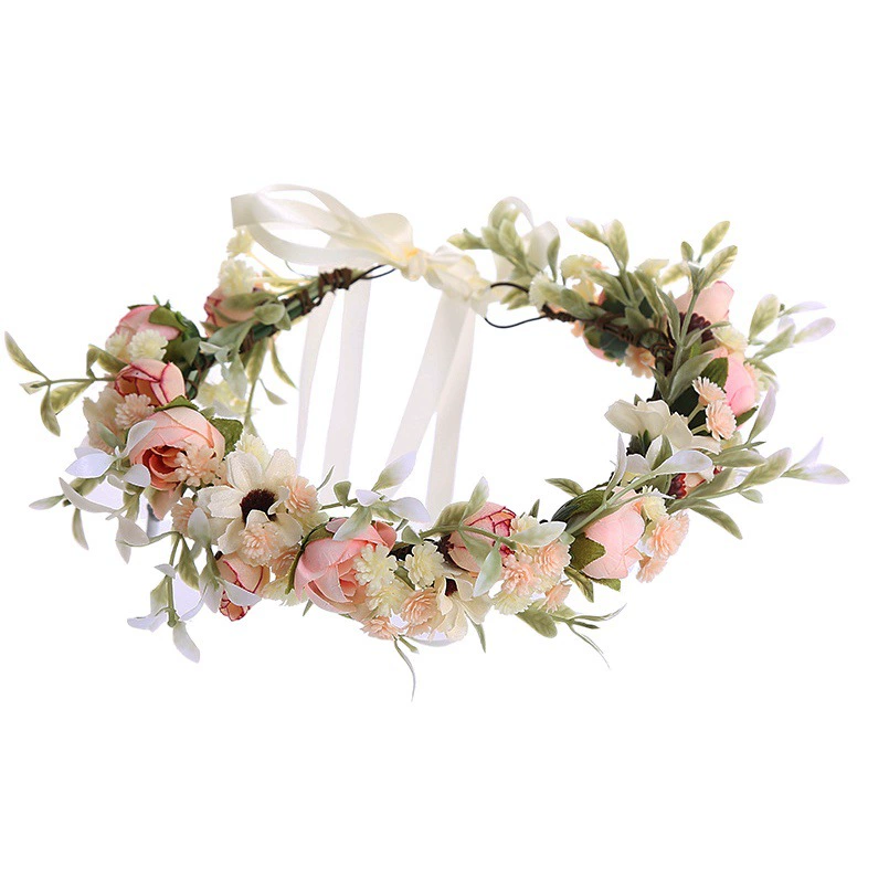 Супер фея в корейском стиле, милая гирлянда для невесты, повязка на голову с розами, повязка на голову для подружки невесты, цветочная корона для девочек, свадебный головной убор