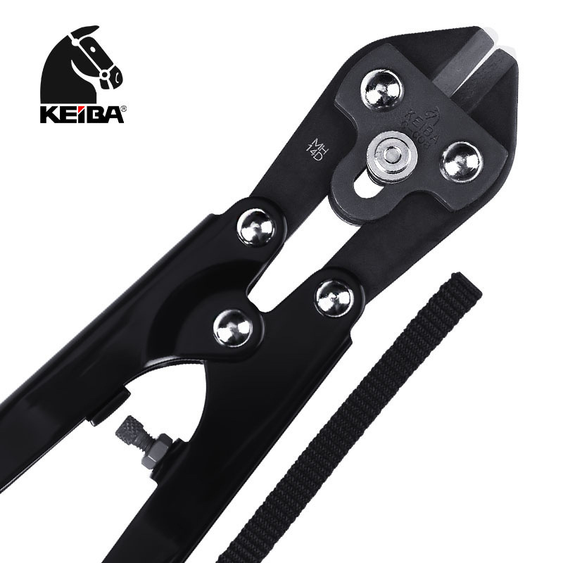 日本原装进口KEIBA马牌重型蛇头钳C-C08蛇嘴断线钳8寸平口钳子