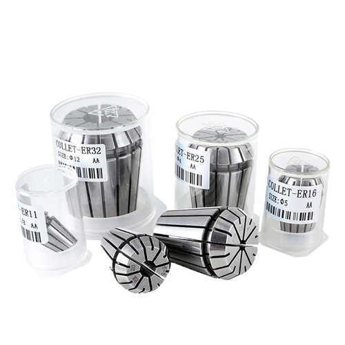 High-precision ER32 collet chuck, ER25 barrel-type collet for machining centers, ER20 CNC tool holder collet with 0.008mm tolerance
