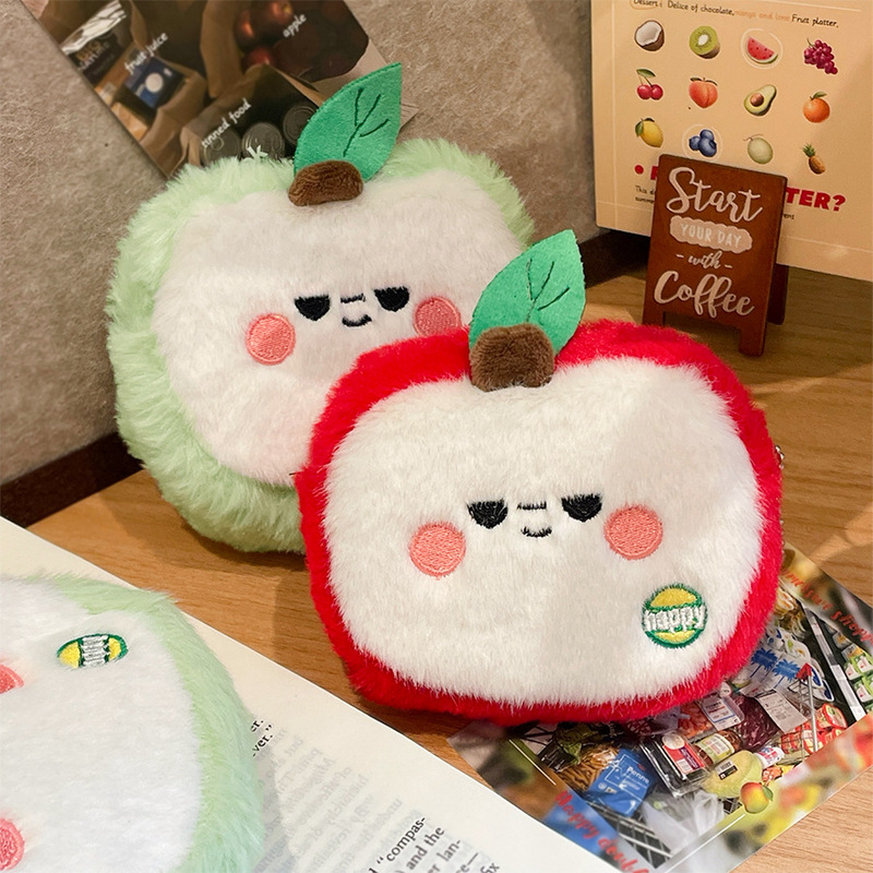 Cute Green Apple Coin Purse, Gift for Girls, Plush Card Holder, Earphones, Lipstick, Miscellaneous Storage Bag, Keychain Pendant Cute Green Apple Coin Purse, Gift for Girls, Plush Card Holder, Earphones, Lipstick, Miscellaneous Storage Bag, Keychain Pendant