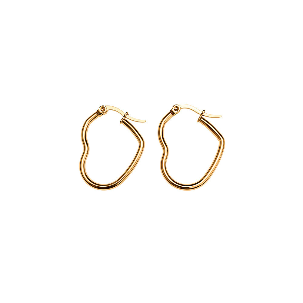 Aretes de acero inoxidable de moda transfronteriza aretes de acero inoxidable de acero de titanio simplista para mujeres aretes de acero de titanio para baño accesorios de orejas al por mayor