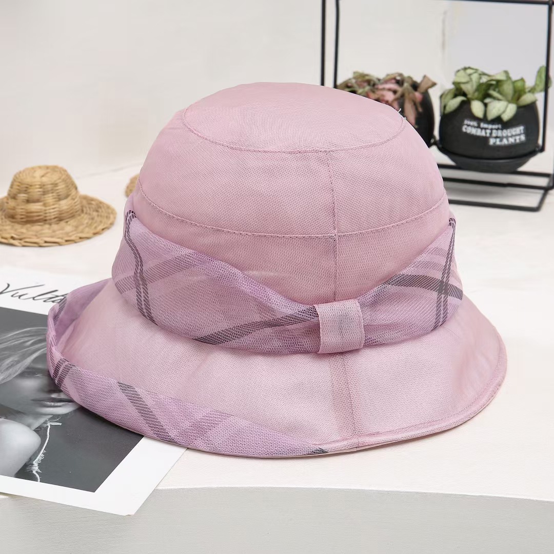 Summer silk thin elegant breathable sun hat solar-powered