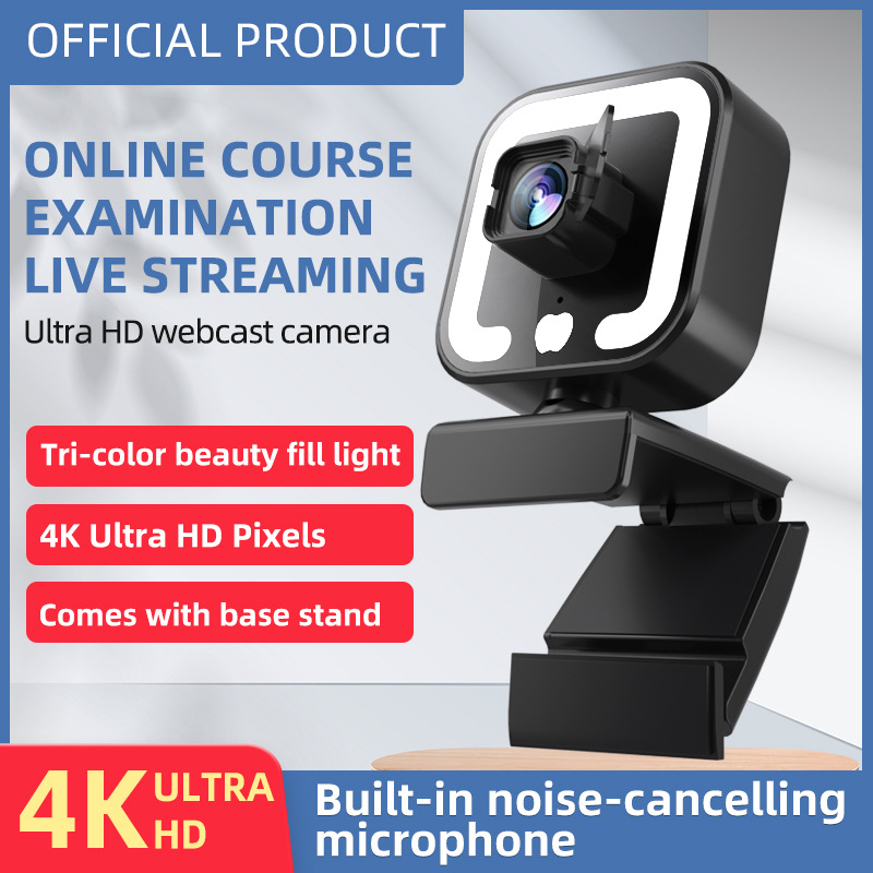 4K özel model güzellik filtresi otomatik odak 1080p bilgisayar kamerası yüksek çözünürlük ağ USB canlı yayın webcam 2K sürücü gerektirmez