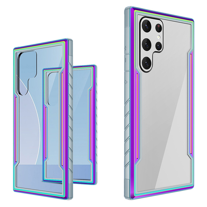 三星S22手机壳新款a53/A73金属S22Ultra透明A33气囊保护套适用