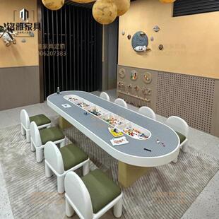 Sales Office Children's Tables and Chairs Kindergarten Early Education Training Reading Painting Mezzanine Entertainment Area Handmade Building Block Table