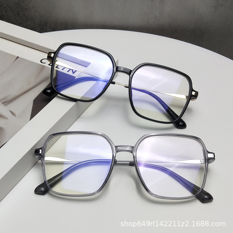 new pattern 6188 Ultralight TR Metal blend glasses frame Generous Plain glasses face without makeup Can be equipped with Blue light myopia