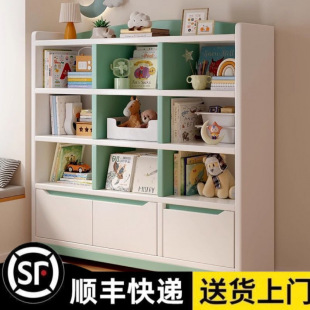 Household Storage Rack Student Bookcase Bookshelf Reading Rack Floor Simple Kindergarten Storage Cabinet Storage Cabinet Wholesale