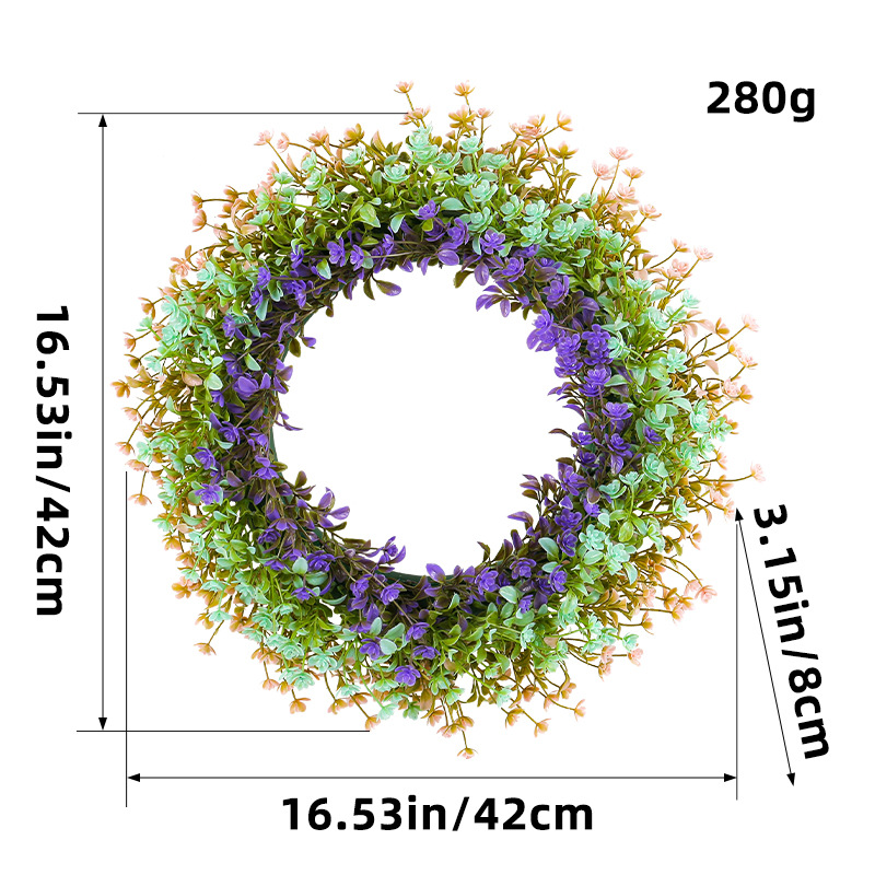 Guirnalda de Flores Pequeñas Coloridas de Primavera 2025, Guirnalda Artificial de Plástico, Decoración para el Hogar, Flores Artificiales para Colgar en la Puerta, Accesorios de Fotografía