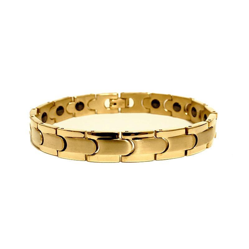 Pulsera japonesa y coreana al por mayor de titanio de acero bala ocre pulsera electroplated multi-color de los hombres pulsera magnética pulsera