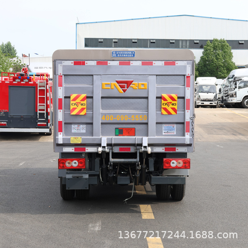 10-Barrel Electric Hydraulic Tailboard Trash Truck, New Energy Kitchen Waste Truck, Door-To-Door Delivery