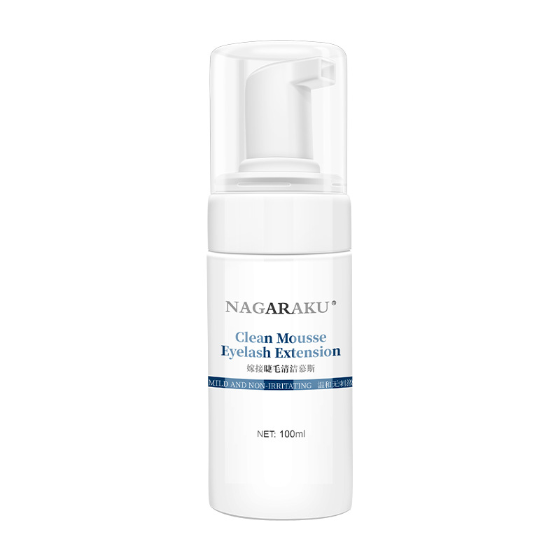 NAGARAKU Injerto de limpieza de pestañas mousse burbuja SPA de ojos herramienta de belleza suave eliminación de grasa 100ml