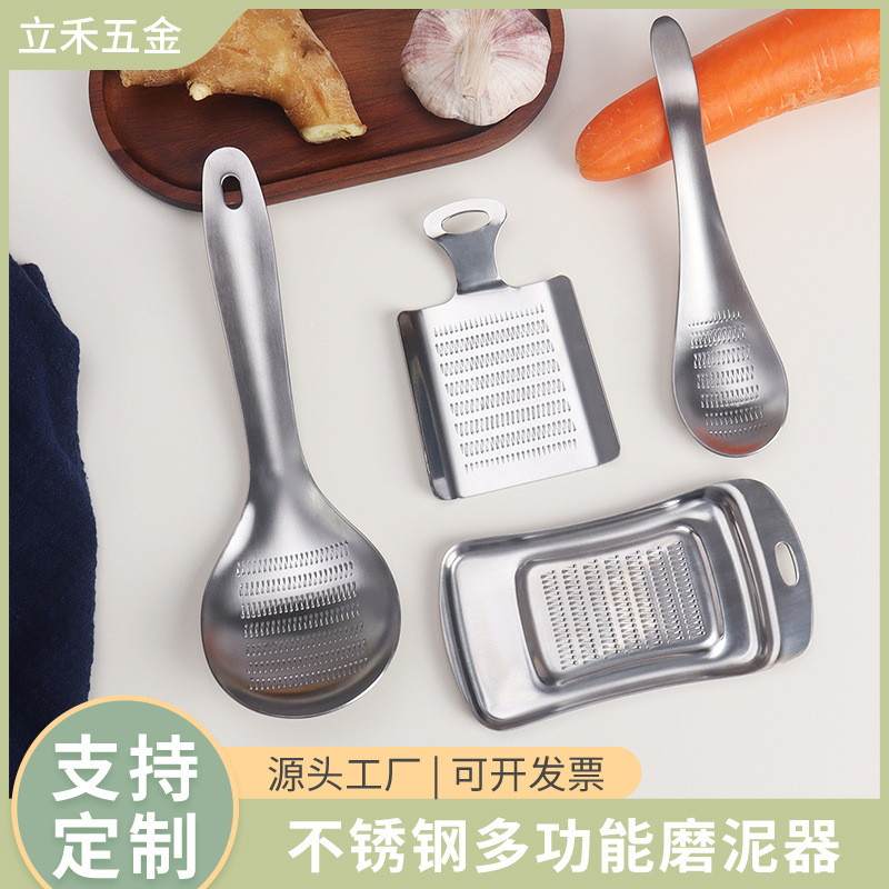 Household Stainless Steel Ginger and Garlic Grinder Manual Ginger Grater Ginger Paste Ginger Juice Grinder Tool Ginger Grinder