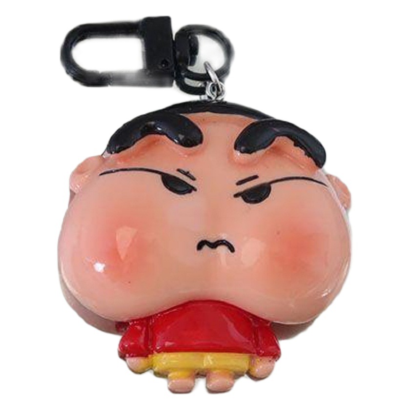 Nueva historieta Crayon pequeño Nuevo llavero lindo girasol resina colgante chica corazón mochila accesorios novias