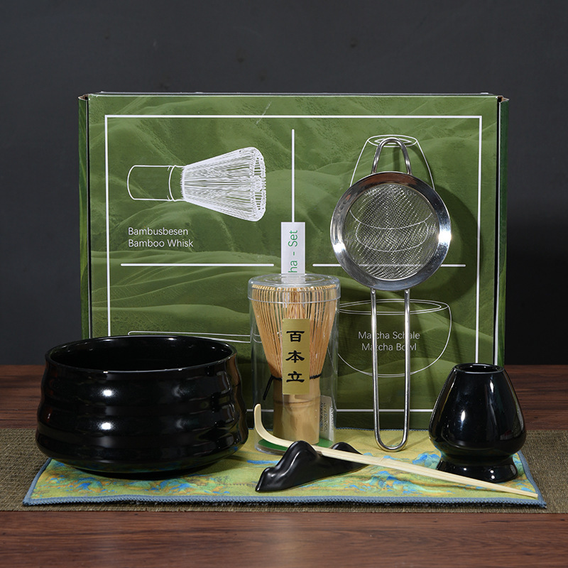 Matcha tazón té taza Matcha cepillo cien Benli taza de té Té juego de té Dinastía Song juego de té Matcha herramienta traje caja de regalo japonés