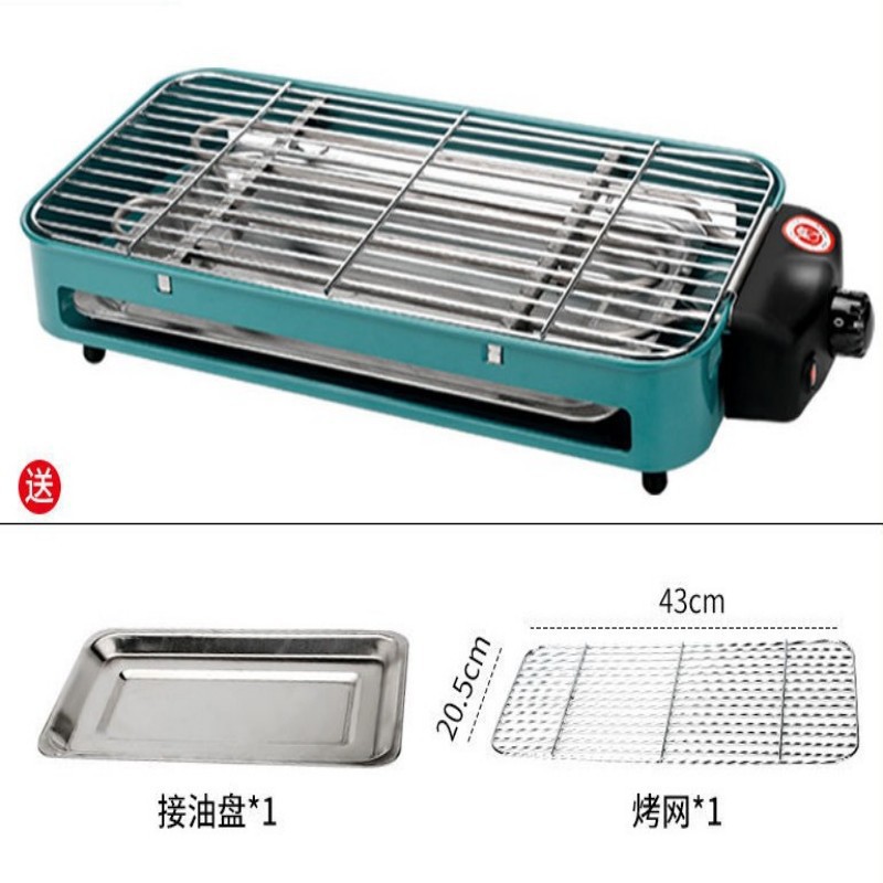 Parrilla eléctrica, parrilla para barbacoa, brochetas de carne, rejilla para parrilla, sartén antiadherente, máquina para asar salchichas, parrilla eléctrica sin humo para pescado