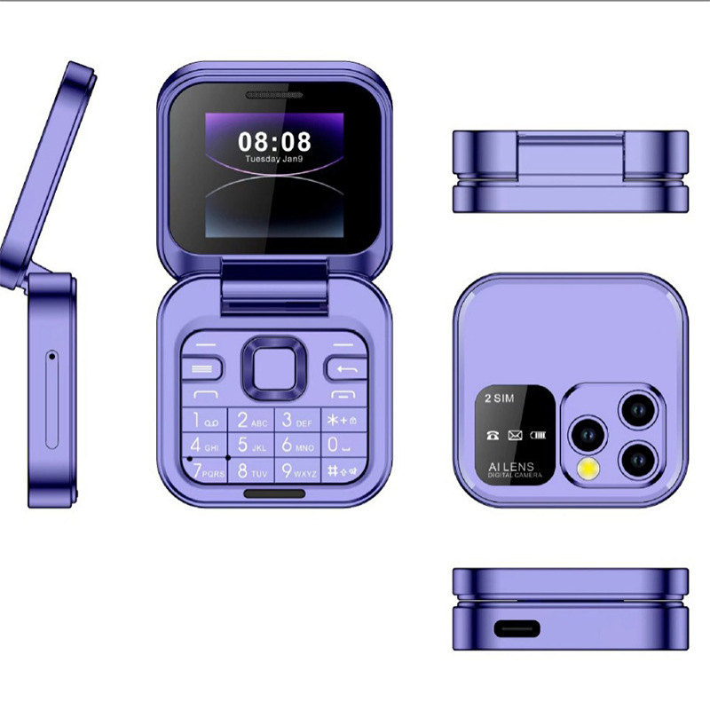 売れ筋 i16mini ミニフリップ携帯電話デュアル SIM デュアルスタンバイ高齢者非スマートフォン外部シングルボタン高齢者携帯電話|undefined