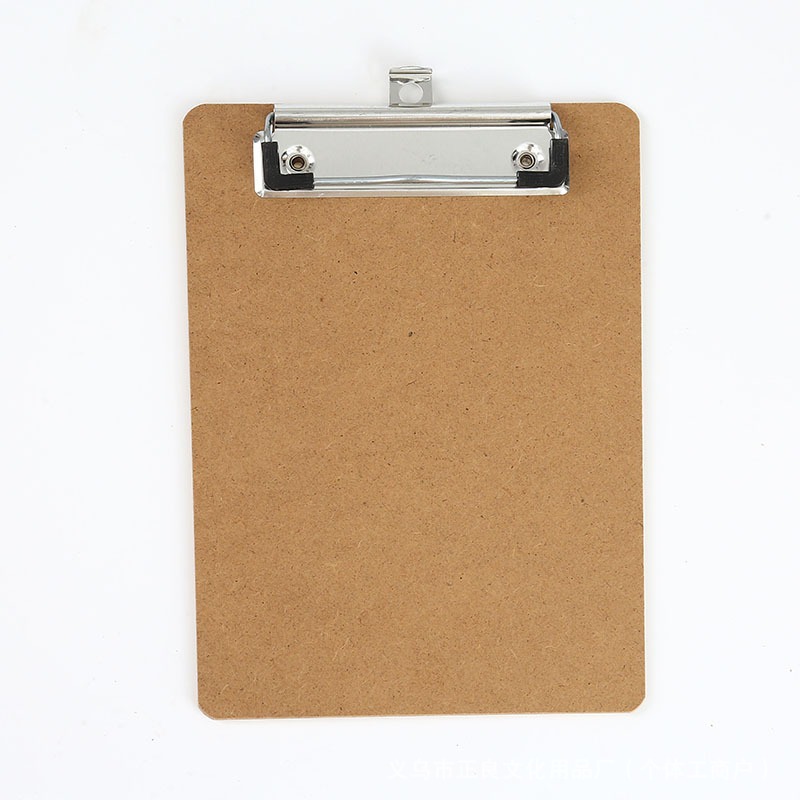 Clip de tablero de madera A4 Clip de tablero de almohadilla de escritura Clip de menú A5 32K Carpeta de almohadilla gruesa Clip de mariposa de escritura al por mayor