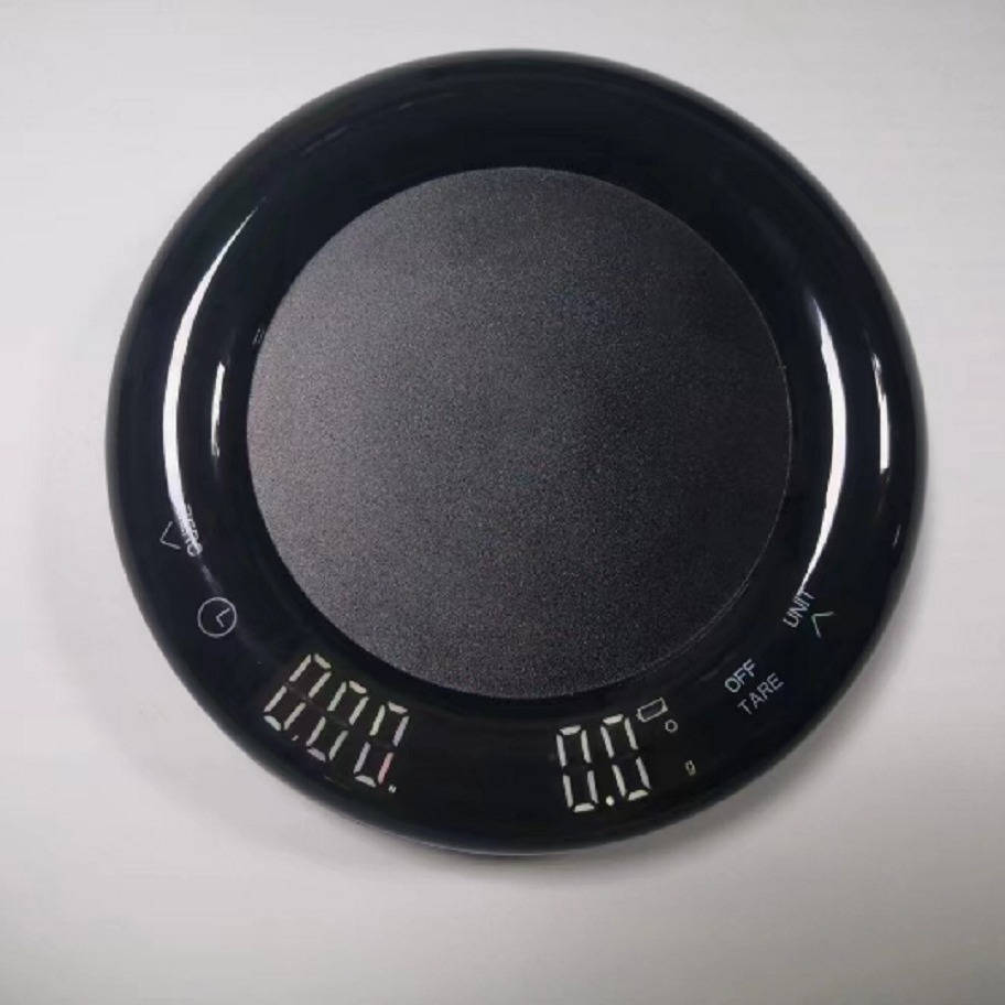 新款甜甜圈 2000/0.1智能计时手冲咖啡电子秤 高精度厨房烘焙称