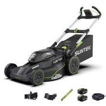 Suntek 40V 21英寸自走式割草机无刷双电池电机3种操作模式割草机
