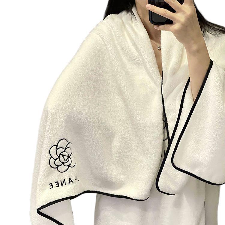 여성용 랩 목욕 타월 새로운 스타일 드라이 헤어 캡 웨어러블 타월 인스 타 그램 스타일 대형 목욕 스커트 가정용 동백 꽃 3 피스 목욕 세트