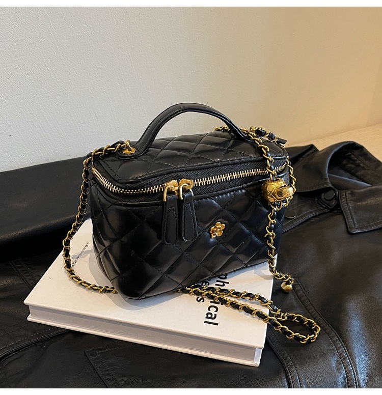 Kleine vierkante doos camelia diamant raster ketting doos, kleine tas enkele schouder crossbody tas, dames handtas_voghion.com