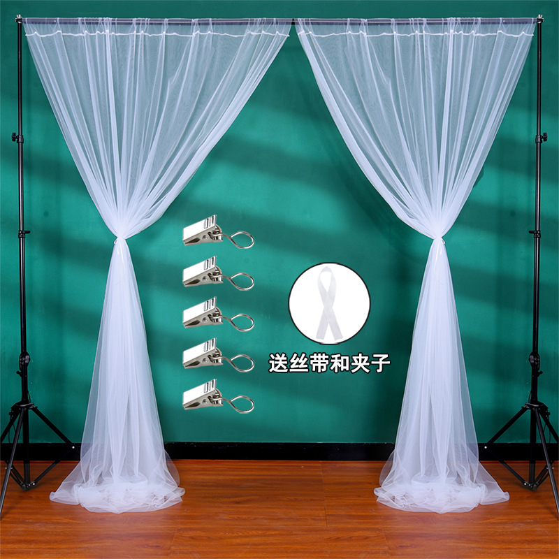 Background Cloth Tulle Valance Wedding Wedding Party Home Decoration Gauze Curtain Photography Photo Props Window Screen