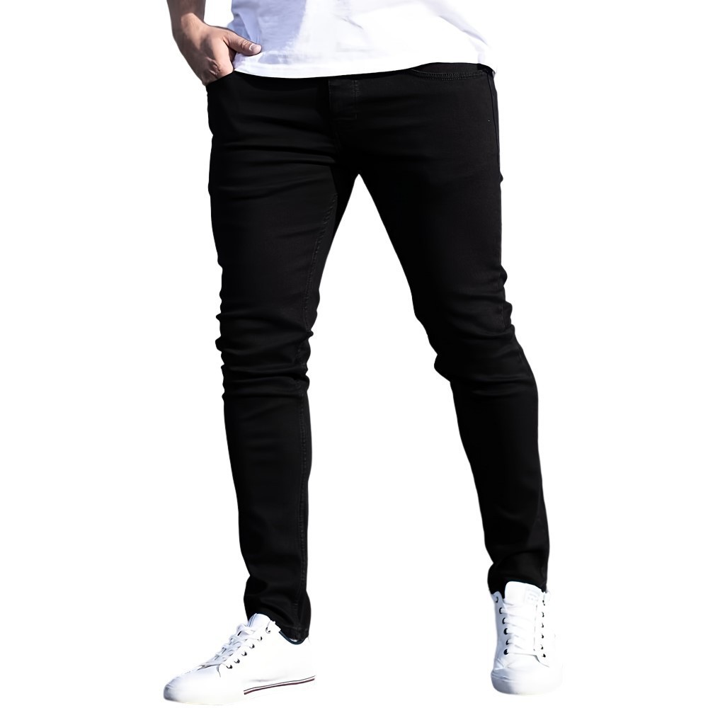 Jeans Ajustados para Hombre de Algodón con Bolsillos Múltiples para Uso Diario image 6