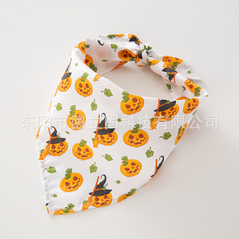 ペット用ハロウィンパンプキン三角スカーフ、ペット服、ペット用よだれかけ、犬用よだれかけ、猫用よだれかけ|undefined