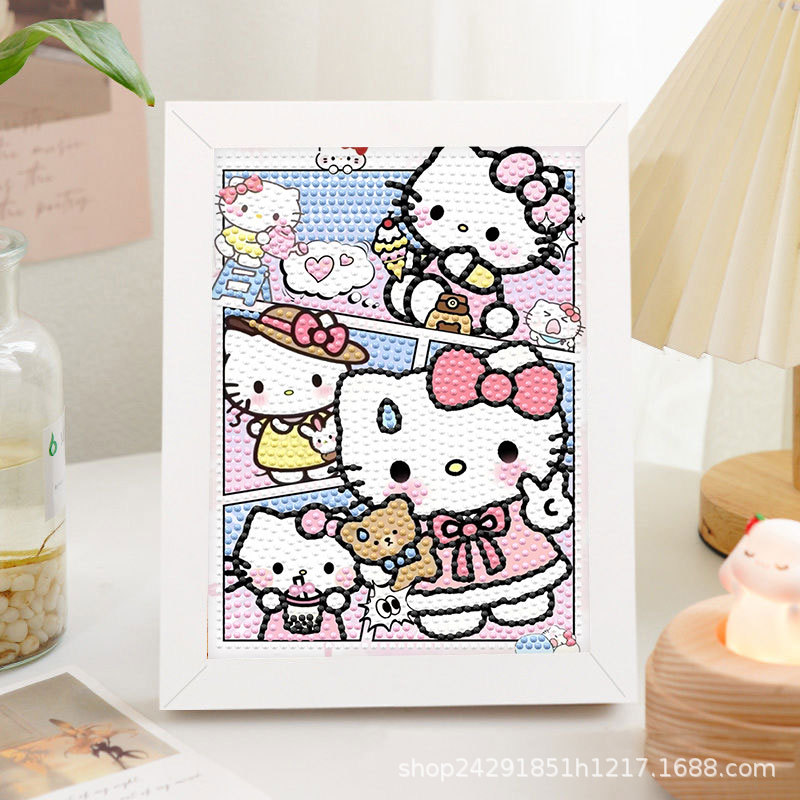 Diamante nuevo lápiz de dibujos animados pequeño nuevo pegatino diy puzzle manual regalo de cumpleaños para niños estudiantes