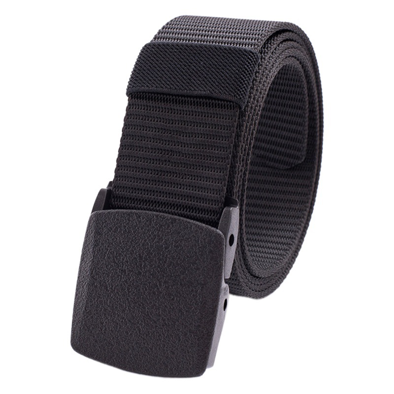 Cinturón de Lona/Nylon sin Metal para Hombre y Mujer, Hebilla de Plástico, Apto para Entrenamiento y Control de Seguridad, Venta por Mayor
